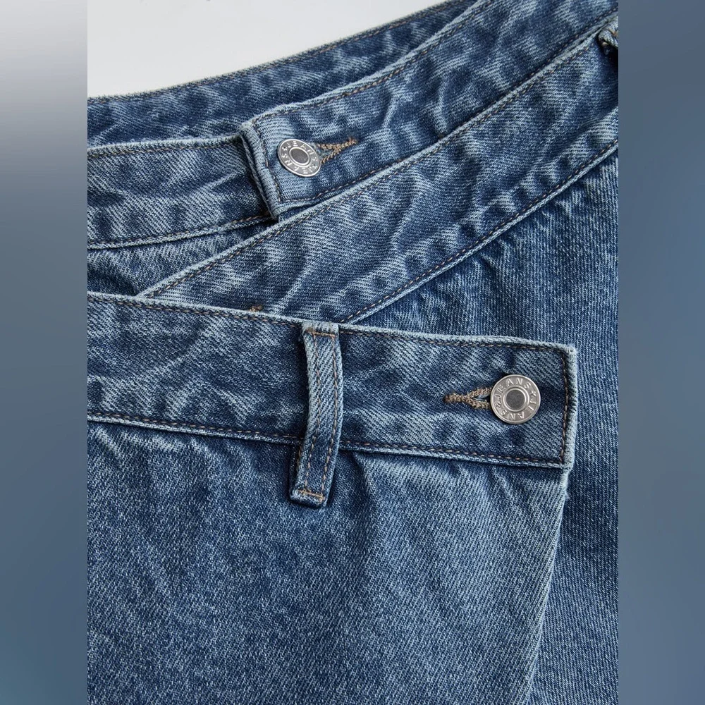 Commense Cross-Front Wide-Leg Jeans NWT - Picture 3 of 4
